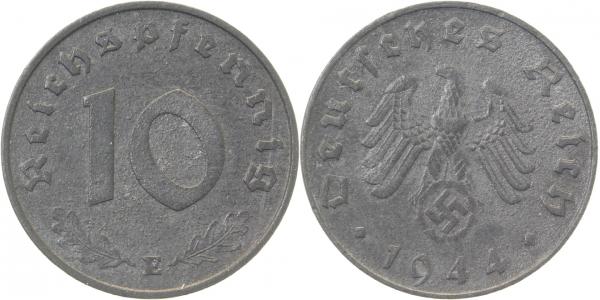 37144E~2.0 10 Pfennig  1944E vz J 371  