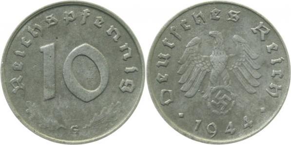 37144G~2.5 10 Pfennig  1944G ss/vz J 371  