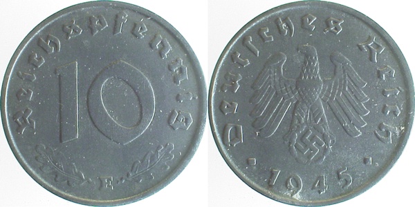 37145E~1.2 10 Pfennig  1945E prfr J 371  