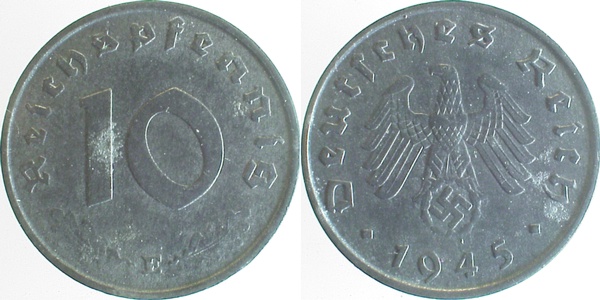 37145E~2.0 10 Pfennig  1945E vz J 371  