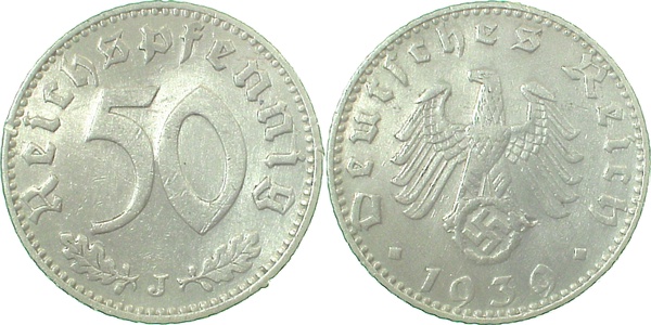 37239J~3.0 50 Pfennig  1939J ss J 372  