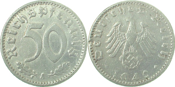 37240A~2.5 50 Pfennig  1940A ss/vz J 372  