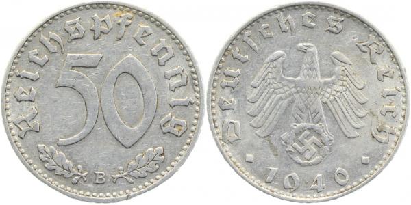 37240B~2.5 50 Pfennig  1940B ss/vz J 372  