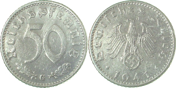 37241G~3.0 50 Pfennig  1941G ss J 372  