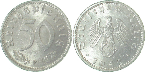 37242F~1.3 50 Pfennig  1942F prfr/f.prfr J 372  