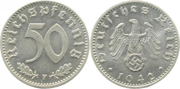 37242F~1.1a 50 Pfennig  1942F prf/stgl Erstabschlag (EA)! !!! J 372  