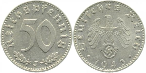 37243J~2.2 50 Pfennig  1943J vz- J 372  