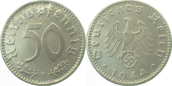 37244F~2.5 50 Pfennig  1944F ss/vz J 372  