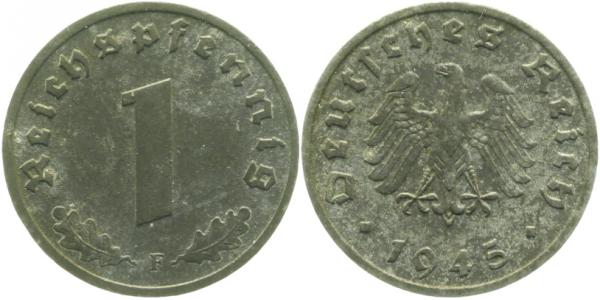 373b45F~2.5 1 Pfennig  1945F ss/vz J 373b  