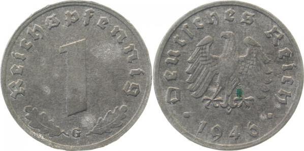 373b46G~1.2 1 Pfennig  1946G prfr J 373b  