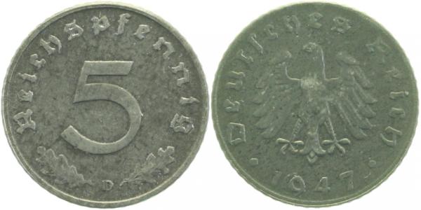 37447D~3.0 5 Pfennig  1947D ss J 374  