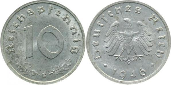 37546G~1.1 10 Pfennig  1946G prfr/st helle Farbe  !!! J 375  