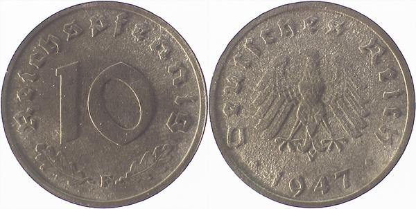 37547F~3.0 10 Pfennig  1947F ss J 375  