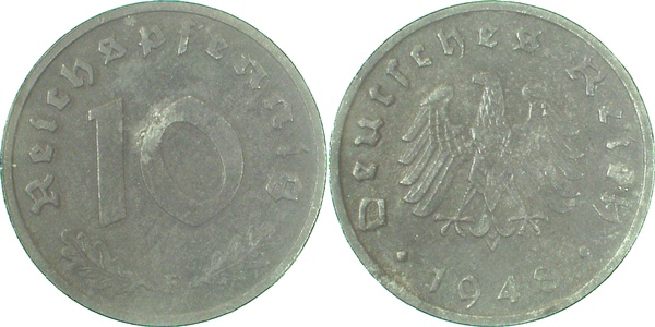 37548F~3.0 10 Pfennig  1948F ss J 375  
