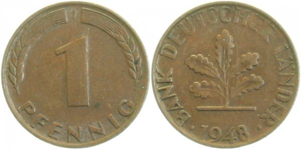 37648J~2.8v 1 Pfennig  1948J Var. Ngb.4.2 ss+ Ngb 4.2  