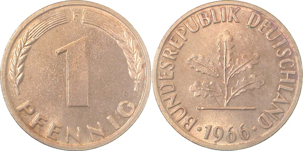 38066F~1.0 1 Pfennig  1966F stgl J 380  