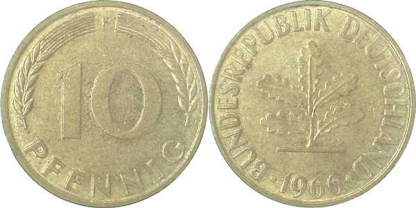 38366F~1.5 10 Pfennig  1966F f.prfr. J 383  