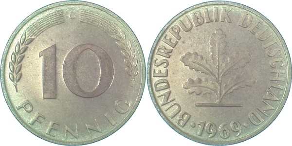 38369G~0.0 10 Pfennig  1969G PP J 383  