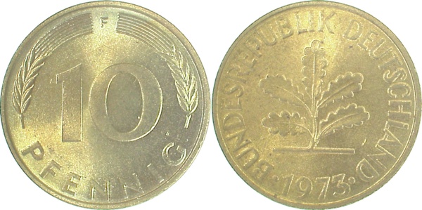 38373F~1.0 10 Pfennig  1973F stgl J 383  