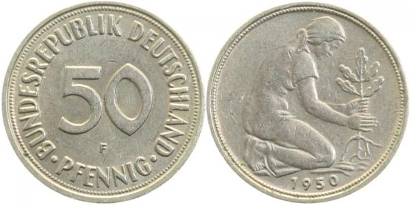 38450F~3.0 50 Pfennig  1950F ss J 384  