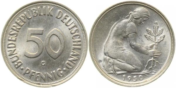 38450G~1.2 50 Pfennig  1950G bfr J 384  