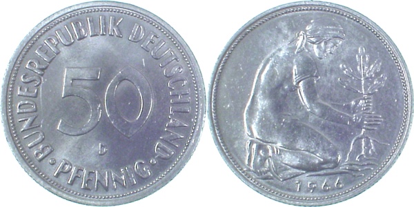 38466D~1.2 50 Pfennig  1966D bfr J 384  