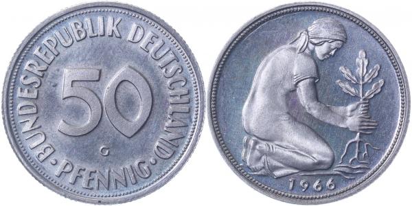 38466G~0.0b 50 Pfennig  1966G PP Variante 12v2 J 384  