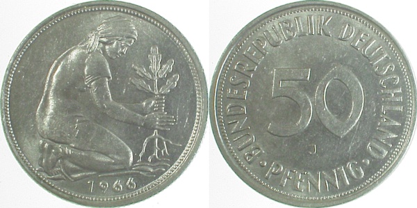 38466J~1.5 50 Pfennig  1966J f.bfr. J 384  