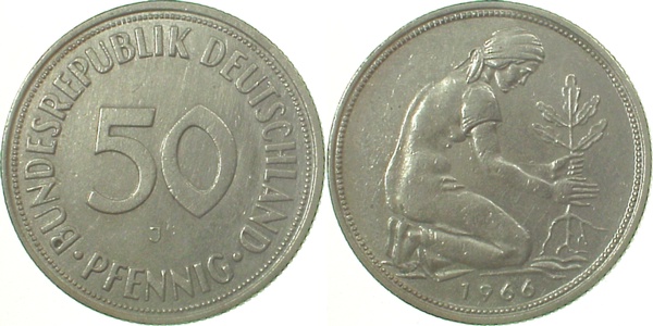 38466J~2.0 50 Pfennig  1966J vz J 384  