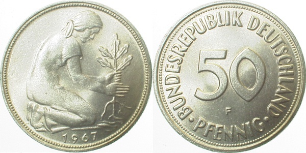 38467F~1.2 50 Pfennig  1967F bfr J 384  