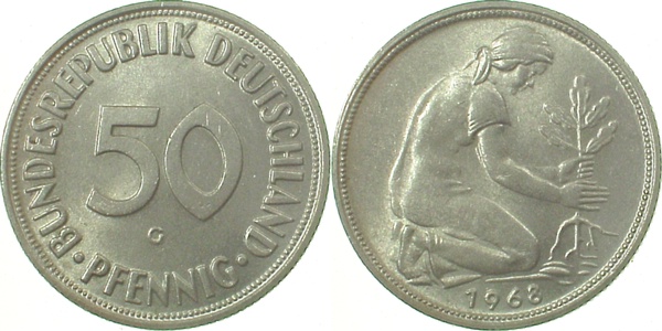 38468G~1.2 50 Pfennig  1968G bfr J 384  