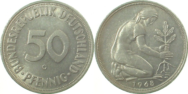 38468G~1.5 50 Pfennig  1968G f.bfr. J 384  
