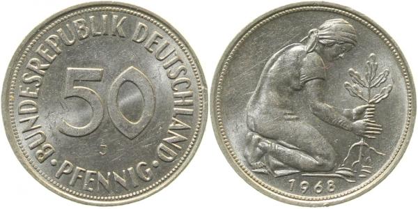 38468J~1.5 50 Pfennig  1968J f.bfr J 384  
