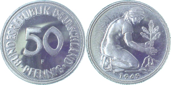 38469F~0.0 50 Pfennig  1969F PP 5100 Exemplare  J 384  