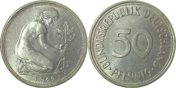 38469J~1.5 50 Pfennig  1969J vz/st J 384  