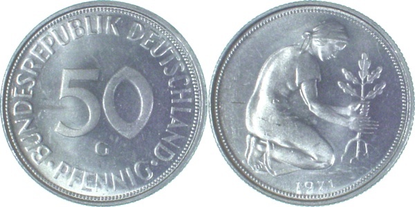 38471G~1.2 50 Pfennig  1971G bfr J 384  