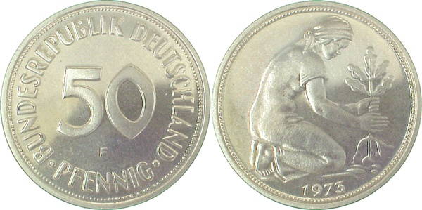 38473F~0.0 50 Pfennig  1973F PP 9100 Exemplare  J 384  