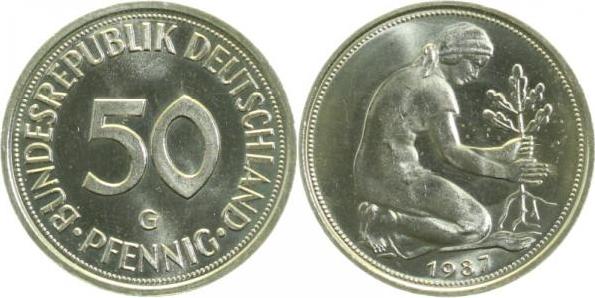 38487G~1.2 50 Pfennig  1987G bfr. J 384  