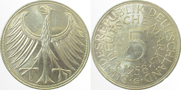 38758G~1.1a-b   1958G bfr/st Erstabschlag (EA)! !! min. Rf. J 387  