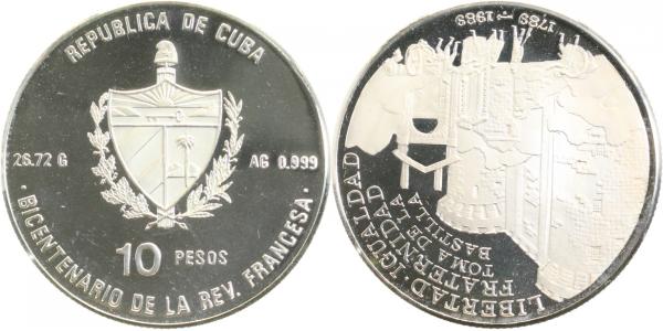 CUBA01~0.0 10 Pes. Bastille Piefort PP Auflage 150 Exemplare  1989  