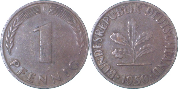 EPA-A11 1 Pfennig  1950G ss NGB 11.3  