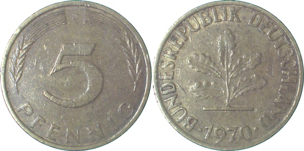 EPA-C31 5 Pfennig  1970D ss NGB 25.3  