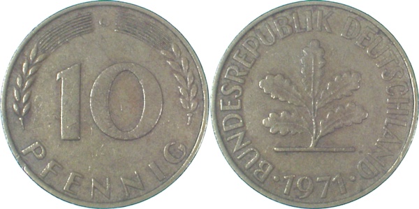 EPA-D31 10 Pfennig  1971G ss- NGB 31.3  