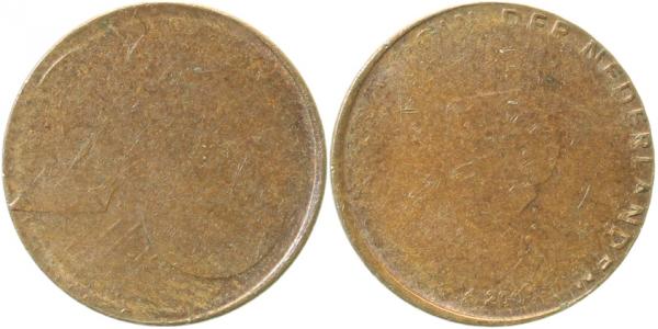 F48300-~2.0NL 2 Cent  NL 2000 artfr.Rohling   1,7gr. schwache Prägung J 483  