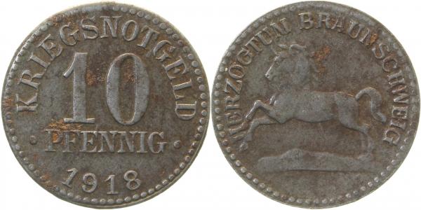 JN03a18-~2.5 10 Pfennig Braunschweig 1918 ss/vz JN03a  