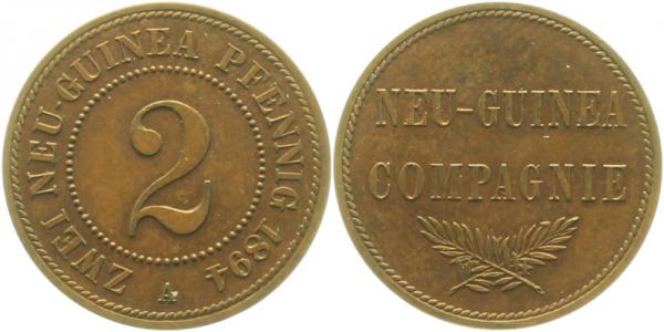 JN70294A~1.2 2 Pfennig  Neuguinea 1894A prfr !!! JN 702  