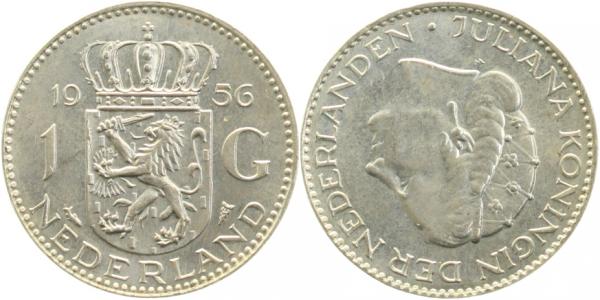 NL-1.0-56a 1 Gld. Niederlande 1956 unc. NL-1.0  