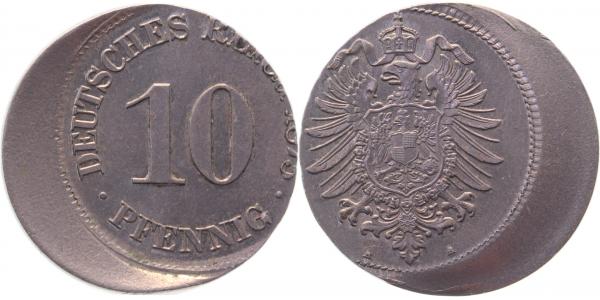 P00475A1.5 10 Pfennig  1875A vz/st D25 !!!! J 004  