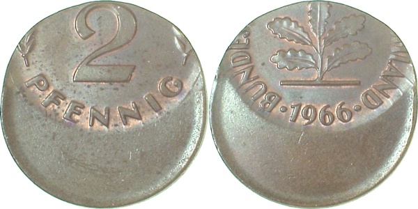 P38166-1.1 2 Pfennig  1966 o.Mzz. ca. D50 bfr/st !! J 381  