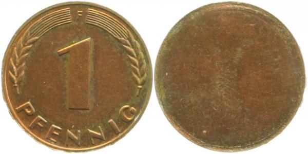 PROB380 1 Pfennig  Mzz:F eins.Probe/Cu-Plat Archiv F. J 380  